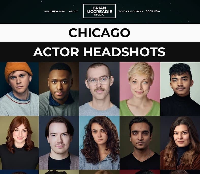 Actor headshot website
